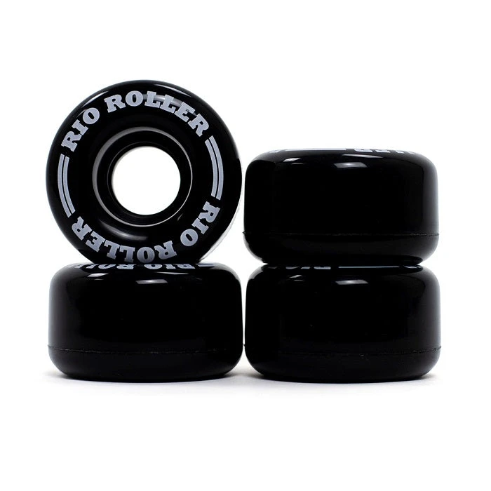 Rio Roller Coaster Black Roller Skate Wheels 62mm - Set Of 4 2 Rio Roller Coaster Black Roller Skate Wheels 62mm - Set Of 4 - Image 2