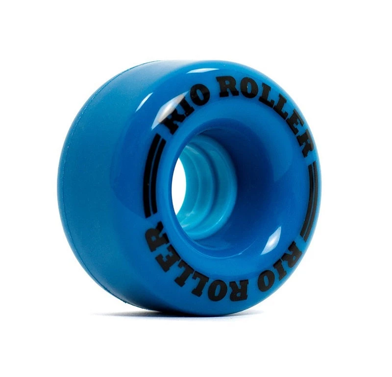 Rio Roller Coaster Blue Roller Skate Wheels 62mm - Set Of 4 1 Rio Roller Coaster Blue Roller Skate Wheels 62mm - Set Of 4