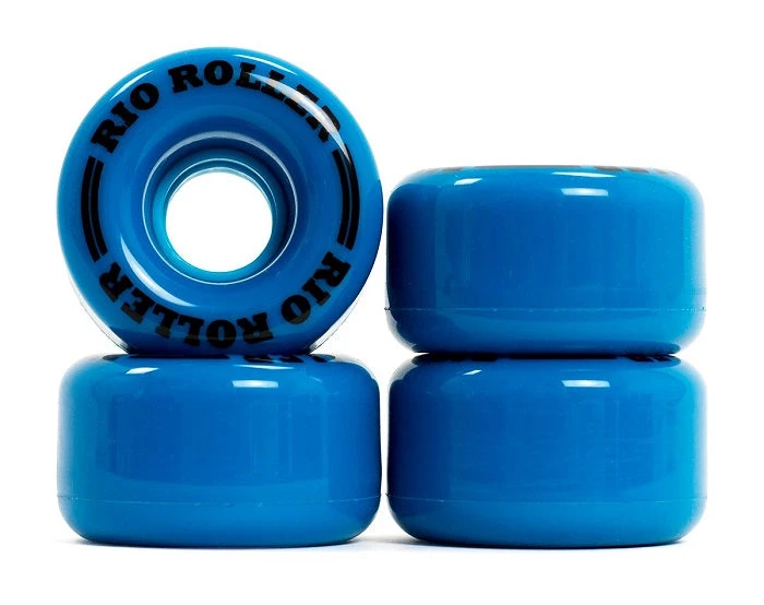 Rio Roller Coaster Blue Roller Skate Wheels 62mm - Set Of 4 2 Rio Roller Coaster Blue Roller Skate Wheels 62mm - Set Of 4 - Image 2