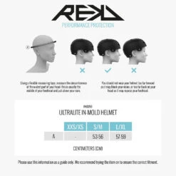 Rekd Ultralite In-Mold Helmet - White 7 Rekd Ultralite In-Mold Helmet - White -Urban Rollers rkd259 rekd ultralite in mold helmet size guide 2