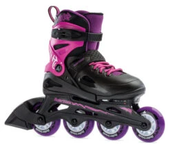 Rollerblade Fury Adjustable Kids Skates - Black/Pink