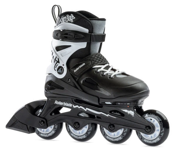 Rollerblade Fury Adjustable Kids Skates - Black/White 1 Rollerblade Fury Adjustable Kids Skates - Black/White