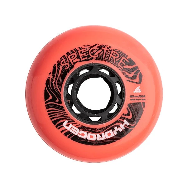 Rollerblade Hydrogen Spectre Inline Skate Wheels Salmon 80mm 85a - Set Of 4 1 Rollerblade Hydrogen Spectre Inline Skate Wheels Salmon 80mm 85a - Set Of 4
