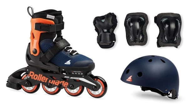 Rollerblade Microblade Kids Skates Cube Pack - Blue/Orange 1 Rollerblade Microblade Kids Skates Cube Pack - Blue/Orange
