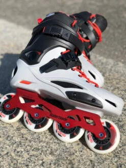 Rollerblade RB Pro X Skates - Grey/Warm Red 7 Rollerblade RB Pro X Skates - Grey/Warm Red -Urban Rollers rollerblade rb pro x skates grey warm red lifestyle