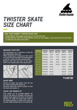 Rollerblade Twister XT Womens Inline Skates - Black/Mint 9 Rollerblade Twister XT Womens Inline Skates - Black/Mint -Urban Rollers rollerblade twister size chart 2