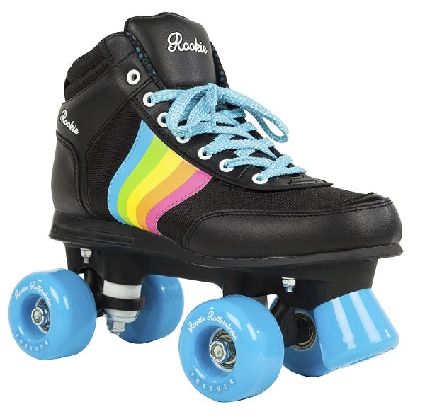 Rookie Forever Rainbow Quad Roller Skates - Black 1 Rookie Forever Rainbow Quad Roller Skates - Black