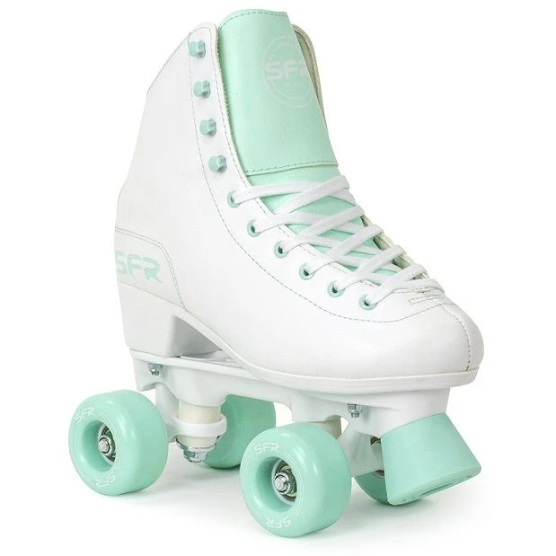 SFR Figure Roller Skates - White/Green 1 SFR Figure Roller Skates - White/Green