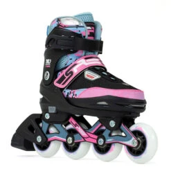 SFR Pixel Adjustable Kids Inline Skates - Blue/Pink