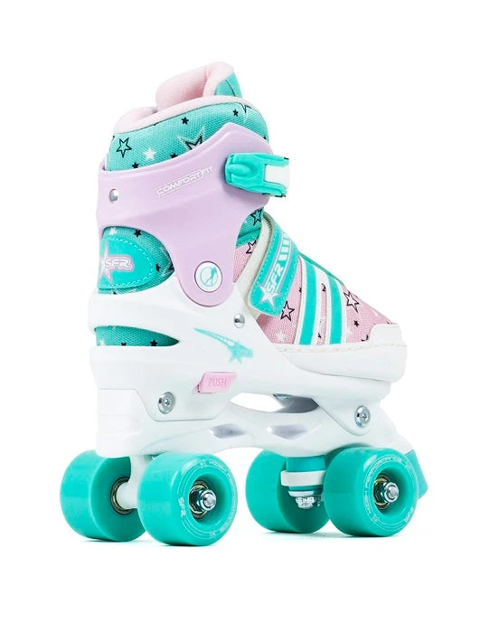 SFR Spectra Adjustable Roller Skates - Pink/Green 2 SFR Spectra Adjustable Roller Skates - Pink/Green - Image 2