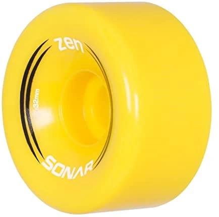 Sonar Zen Yellow Quad Roller Skate Wheels 62mm - Set Of 4 1 Sonar Zen Yellow Quad Roller Skate Wheels 62mm - Set Of 4