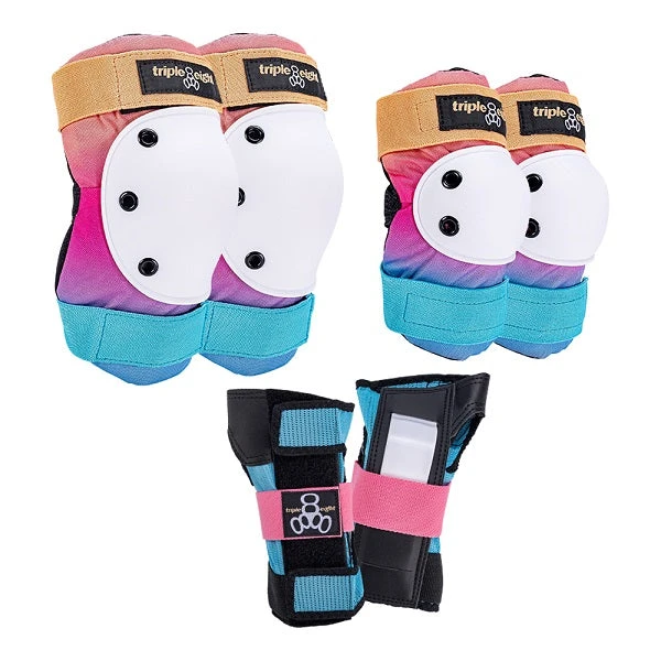 Triple 8 Saver Series Sunset Junior Triple Pad Set 1 Triple 8 Saver Series Sunset Junior Triple Pad Set