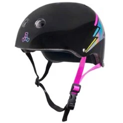Triple 8 Sweatsaver Helmet - Black Lightning Hologram