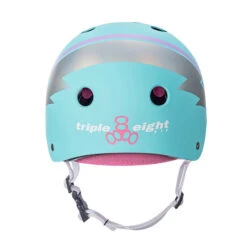 Triple 8 Sweatsaver Helmet - Teal Hologram 5 Triple 8 Sweatsaver Helmet - Teal Hologram -Urban Rollers triple 8 sweatsaver helmet teal hologram back