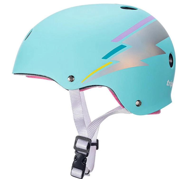 Triple 8 Sweatsaver Helmet - Teal Hologram 2 Triple 8 Sweatsaver Helmet - Teal Hologram - Image 2
