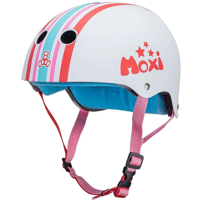 Triple 8 X Moxi Sweatsaver Helmet - Stripey 1 Triple 8 X Moxi Sweatsaver Helmet - Stripey