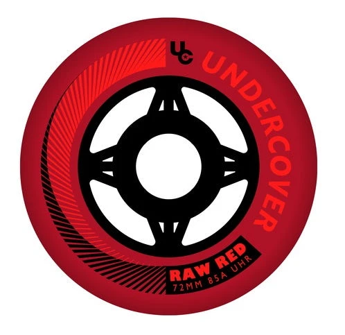 Undercover Raw Red Wheels Bullet Radius 72mm 85a - Set Of 4 1 Undercover Raw Red Wheels Bullet Radius 72mm 85a - Set Of 4