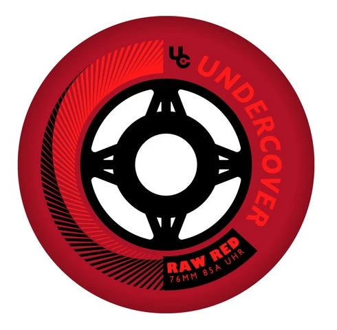 Undercover Raw Red Wheels Bullet Radius 76mm 85a - Set Of 4 1 Undercover Raw Red Wheels Bullet Radius 76mm 85a - Set Of 4